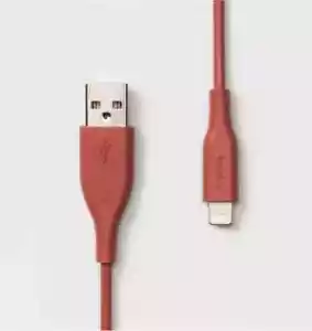 Heyday Charging Cable USB-A to LTNG compatible w/ iPhone & iPad 3ft Dusty Coral - Picture 1 of 5