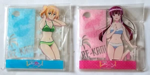 Costume da bagno Kanojo Mo Kanojo acrilico supporto mobile Hibiki Amami & Narumi Inoue Ver - Foto 1 di 2