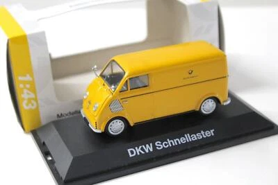1:43 Schuco DKW Fourgonnette de Livraison Rapide Bac Deutsche Bundesport Yellow - Photo 1/3