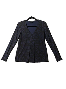 RONEN CHEN Viscose Women Knit Top SMALL(4-6) V-neck Geometric Casual Office - Picture 1 of 12