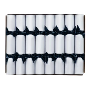 Christmas Crackers - 8 Elegant Bonbons, Handmade, "Christmas Snowfall", Luxury - Picture 1 of 11