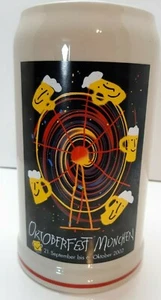 oktoberfest münchen 2002 1L Bierbier großer grauer Krug Stein München Germany - Bild 1 von 12