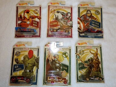 Hot Wheels Marvel Avengers Wal Mart Exclusive Complete Set of 6 - Image 1 of 4