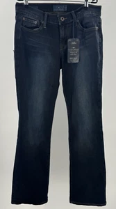 Neu mit Etikett Lucky Brand Damengröße 4/27 normale süße mittelhohe blaue Stiefeljeans dunkelblau - Bild 1 von 11