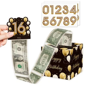 Happy Birthday Money Box for Cash Gift Set - Happy Birthday Card and 100Pcs T... - Picture 1 of 7