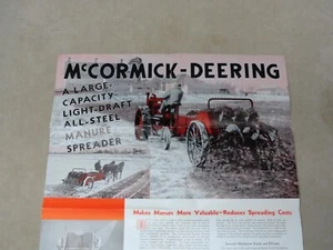 McCormick Deering Manure Spreader Fold Out Advertising Poster Brochure A-176-BB - Picture 1 of 14