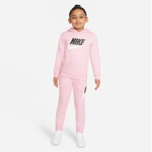 Nike NSW Club Training Hoodie 86G703 A9Y Pink Foam/Black-White New Kids Size 7 - Picture 1 of 9