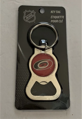 CAROLINA HURRICANES Key Ring TAG & BOTTLE OPENER NEW NHL Hockey Cover
