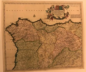 galicia, asturias,Cantabria,Pais Vasco.F de Wit. mapa original.Amsterdam 1680 - Picture 1 of 1