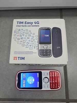 TELEFONO CELLULARE TASTI SEMPLICE TIM EASY 4G 2.4" WHATSAPP INTEGRATO ROSSO - Immagine 1 di 4