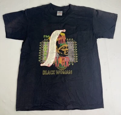 Camiseta De Colección Puntada Única Afroamericana Negra Mujer Soul Sister Grande Foto 1 de 4