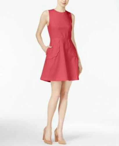 Maison Jules Women Scalloped Trim Sleeveless Dress~Size XL~NWT ORG.$69~Pink - Image 1 of 1