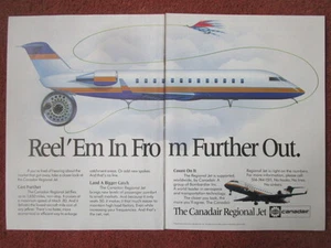 1992 PUB BOMBER CANADAIR REGIONAL JET BUSINESS JET FLUGZEUG AIRCRAFT AD - Bild 1 von 1
