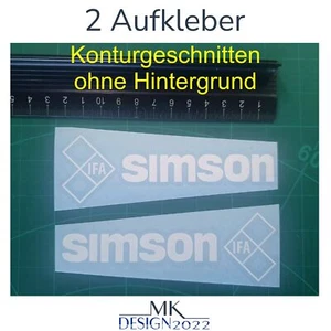 Aufkleber für Simson IFA S50 S51 Schwalbe Moped Roller DDR Sticker 2x Weiß 12cm - Bild 1 von 3