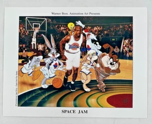 PROMO CARD: WARNER BROS. ANIMATION ART POSTCARD SPACE JAM Michael Jordan - Picture 1 of 3
