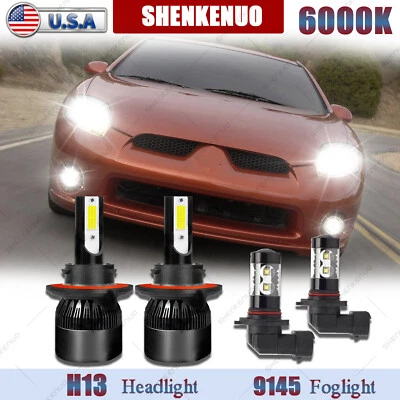 Kit de 4 faros LED + faros antiniebla 6000K para Mitsubishi Eclipse 2008-2012 Foto 1 de 4