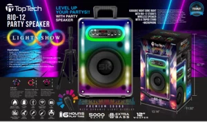 "Altavoz recargable 12" con soporte Bluetooth LED 4000 W, ¡MICRÓFONO GRATUITO! - Imagen 1 de 1