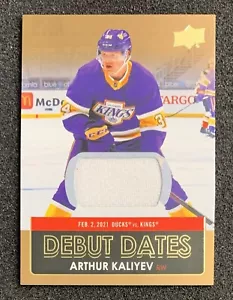 Maglia Upper Deck 2021-22 Date Debutto Oro #DD-4 Arthur Kaliyev Kings - Foto 1 di 2