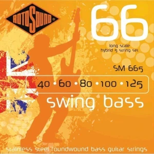 Rotosound SM665 'Swing Bass 66' Stainless Steel 5-String Bass strings 40-125 - Picture 1 of 2