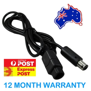 Nintendo GameCube CONTROLLER EXTENSION CABLE 1.8m Black Gamepad Lead Cord - Picture 1 of 3