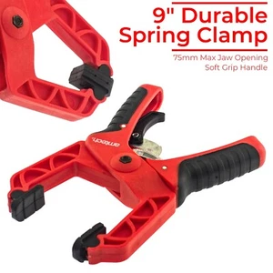 Amtech Ratchet Heavy Duty Spring Clamp 9'' Soft Grip Handle Non-Marking Pads - Picture 1 of 13