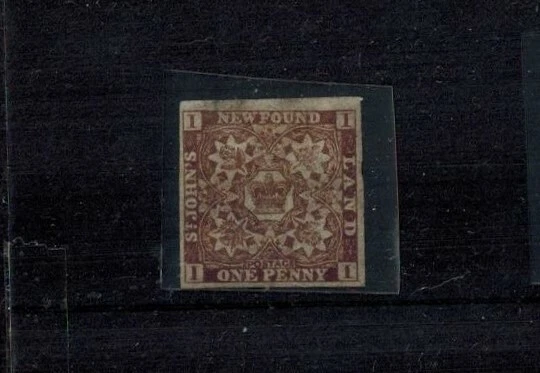 Newfoundland Issues 1862-1864 MOG F/VF SG 16 1d Chocolate Brown CV L350 - Image 1 of 2