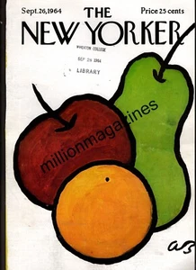 1964 New Yorker September 26 - Apple, Orange and Pear - Oh My! - Birnbaum - Picture 1 of 1