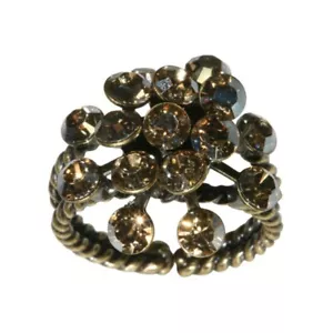 Konplott Ring Magic Fireball beige Kristall goldener Schatten - Bild 1 von 2
