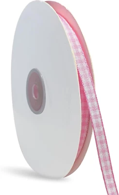 1 Rolls Gingham Ribbon, 1/4 Inch X 50 Yard Plaid Ribbon 100% Polyester Woven Edg - Image 1 of 4