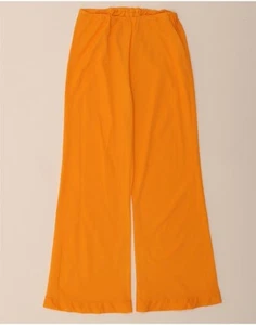 VINTAGE Womens Flare Casual Trousers W30 L27 Yellow DE03 - Picture 1 of 3