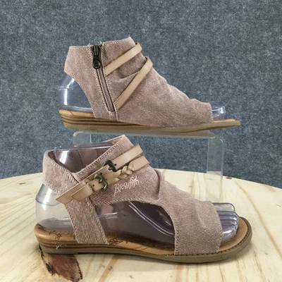 Sandalias Blowfish Malibu para mujer 4 mariposas con cremallera cómoda beige lona Foto 1 de 4