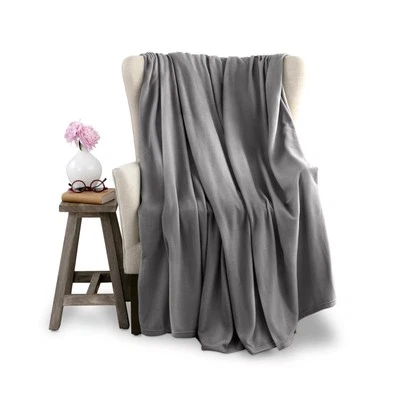 Vellux Microfleece Blankets, Full/Queen, Tornado Grey - Image 1 of 4