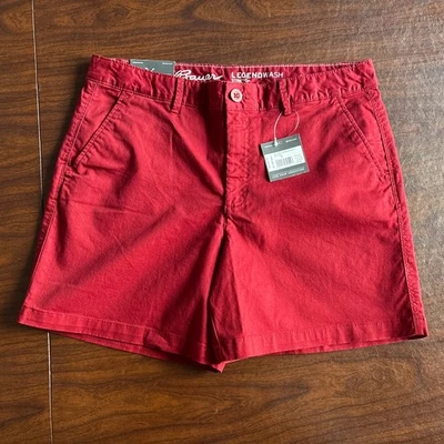 Pantalones Cortos Eddie Bauer Legendwash Elastizados Ligeramente Curvilíneos Rojo Oscuro Talla 10 Alto Nuevos con Etiquetas Foto 1 de 4