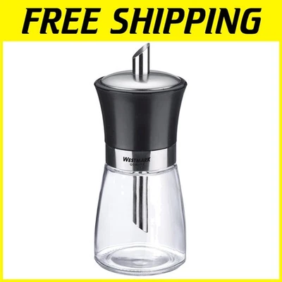 Elegante dispensador de azúcar, vidrio duradero, 190 ml, negro Foto 1 de 4