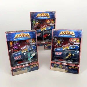 AKEDO Mini Battling 3 Pack: Epic Tailwhip Chux Shreddy Cromag 6 Action Figures - Foto 1 di 23