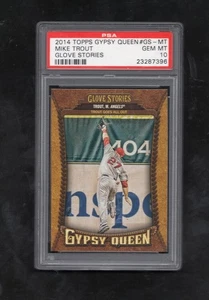2014 TOPPS GYPSY QUEEN GLOVE STORIES #GS-MT MIKE TROUT PSA 10 GEM MINT - Picture 1 of 1
