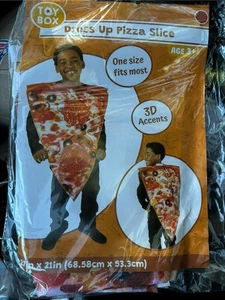 Kids Costume Pizza Slice One Size Toy Box Dress Up 3D Accent Pepperoni 3+ NWT - Picture 1 of 1