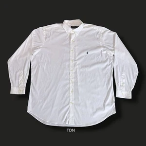 Camisa de vestir Polo Ralph Lauren para hombre blanca de rendimiento 2XLT calce clásico logotipo nueva sin etiquetas - Imagen 1 de 8