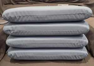 New Outdoor Patio Chair Seat Cushion with Ties 16" x 16" Fade Stain Resistant x4 - Picture 1 of 4