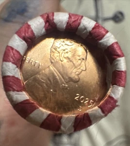 2025 D Uncirculated penny roll from a Bank in KCMO Unopened Sealed 1 Roll - Picture 1 of 9