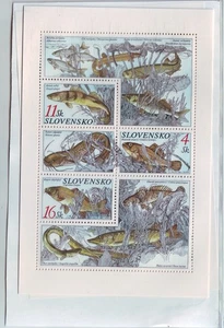 Slovakia Sc 309 NH Minisheet of 1998 - Fish - Sea Life - Picture 1 of 1