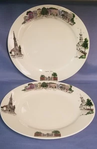Set 2 Annette Lowe Charleston Collection 10.5" Dinner Plates South Carolina SC - Picture 1 of 6