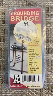 Arlington GB5 Zinc - Intersystem Grounding Bridge - Four Termination Points NEW - Image 1 of 4