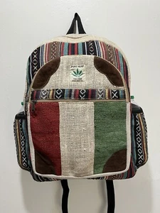 Hemp Backpack  | Eco Friendly | Boho | Handmade | Unisex | Nepal - Picture 1 of 5