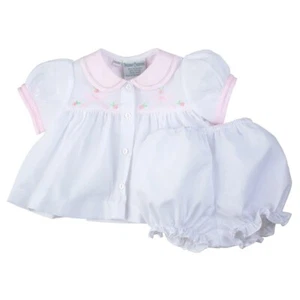 NWT Feltman Brothers Bros White Bow Coquette Diaper Set PREEMIE NB Baby Girls - Picture 1 of 2