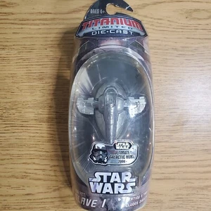 Star Wars Titanium Limited Series Die Cast Boba Fett Slave 1 2006 Micro Machines - Bild 1 von 2