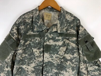 Army Combat Uniform Coat Men's Large Long Camouflage Nylon/Cotton Ripstop ACU - Image 1 of 4