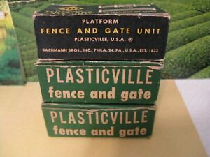 2 Plasticville  #HF-2 Fence & Gate With Box And 1 H0-25 Fence And Gate