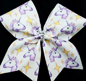 Lazo de alegría - Emoji de unicornio - Brillo - Lazos para el cabello - Imagen 1 de 1