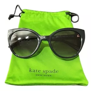Lunettes de soleil Kate Spade œil de chat noir gris verres ombrés créateur Samantha - Photo 1 sur 10